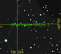 Aufsuchungskarte für die Nova im Sternbild Adler 