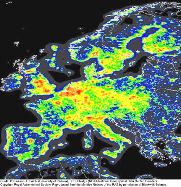 Satellitenbild von Europa
