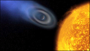 Künstlerische Darstellung des Planeten HD 209458b