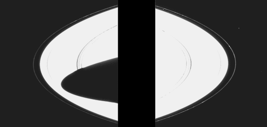Dieses Movie zeigt Atlas und andere Monde, wie sie in den äußeren Bereichen der Saturnringe um den Planeten kreisen.