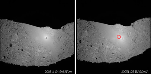 Landeplatz von Hayabusa in der Muses Sea Region