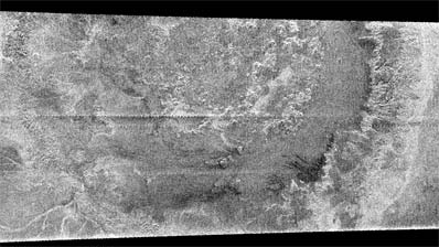 ADetails des 440 km großen Kraters auf Titan