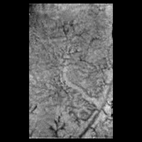 Ein Mosaik aus Flusskanälen und Gebirgskämmen auf Titan