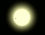 Transit von CoRoT-Exo7b, Künstlerische Darstellung