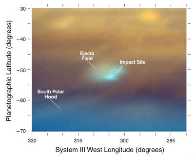  Impaktstelle nahe dem Südpol Jupiters