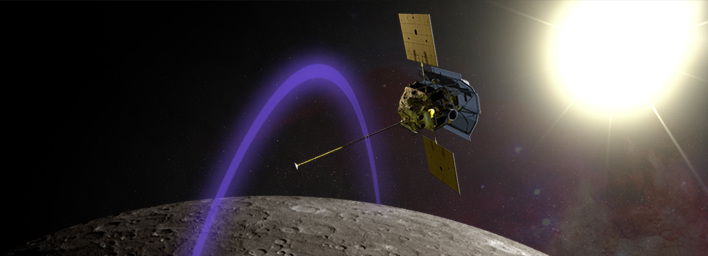 MESSENGER umrundet als erste Sonde den sonnennächsten Planeten unseres Sonnensystems. (künstlerische Darstellung) 