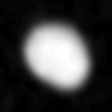 Animation des Asteroiden Juno erstellt aus Aufnahmen, die mit dem Large Millimeter/Submillimeter Array (ALMA) am 19. Oktober 2014 gemacht worden sind. Juno war zu diesem Zeitpunkt etwa 295 Millionen Kilometer von der Erde entfernt.
