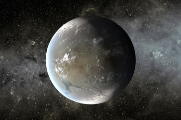 Künstlerische Darstellung des Planeten Kepler-62f.