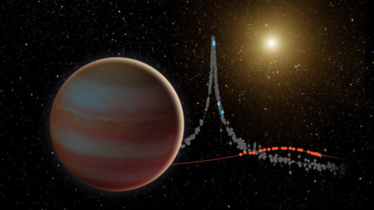 Die Illustration zeigt den neu entdeckten Braunen Zwerg OGLE-2015-BLG-1319.