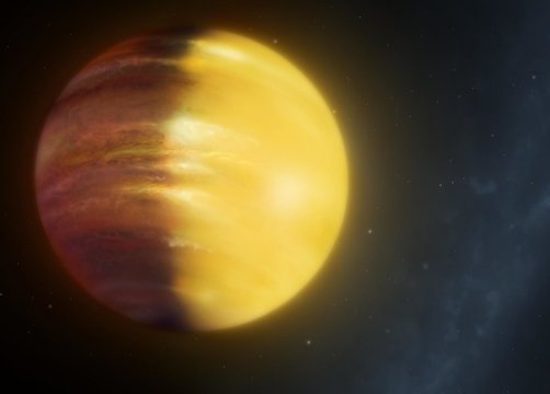 Künstlerische Darstellung des Planeten HAT-P-7b.