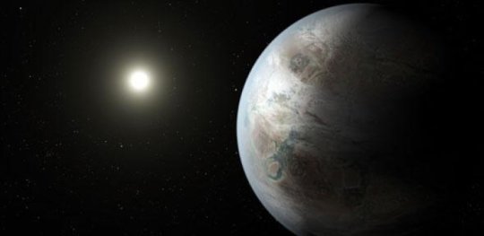 Dieses künstlerische Konzept zeigt das mögliche Aussehen des Planeten Kepler-452b. Bild: NASAAmes/JPL-Caltech/T.Pyle
