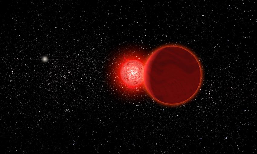 Künstlerische Darstellung von Scholzes Stern und seinem Begleiter. Bild: Michael Osadciw/University of Rochester.