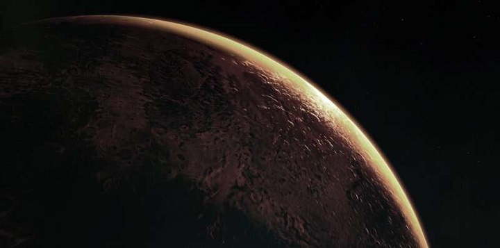 Illustration von L 98-59b, dem kleinsten von TESS entdeckten Exoplaneten. Credit: NASAs Goddard Space Flight Center/Ravyn Cullor